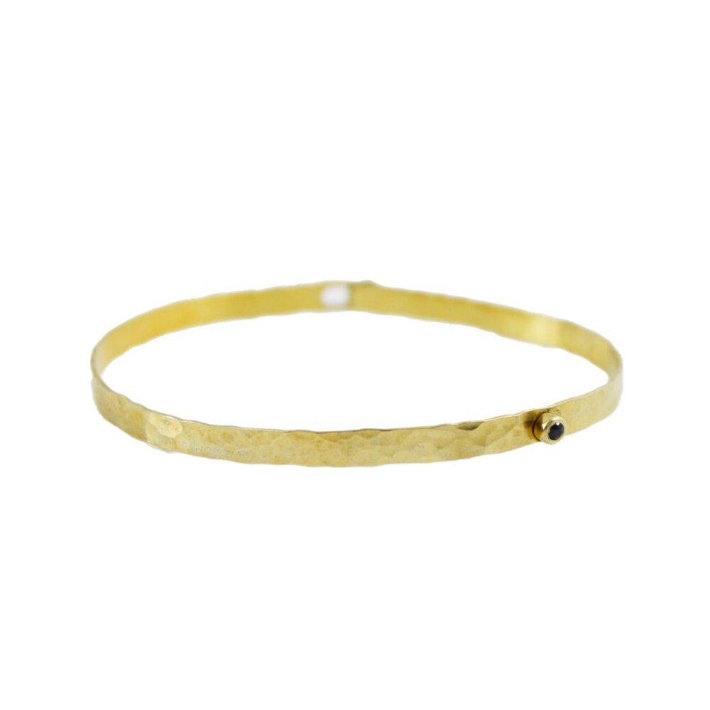 Gold hammered bracelet #217-80